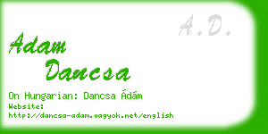 adam dancsa business card